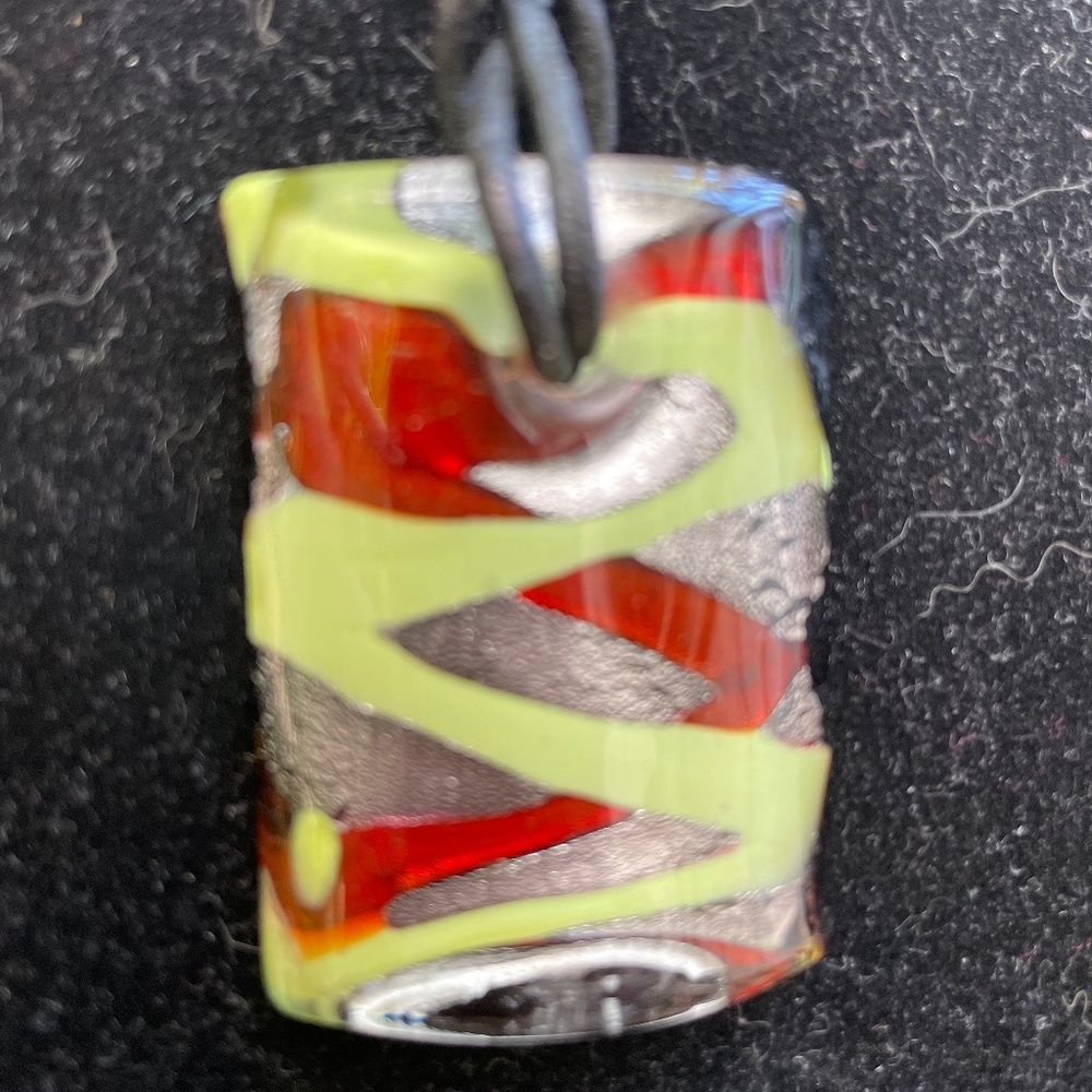 Colorful Handmade glass pieces for necklaces -Set of 7 - Picture 4 of 15